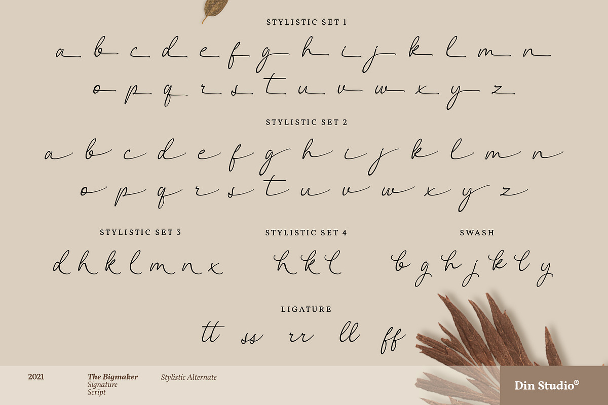 The Bigmaker, a Script Font by din-studio.com (Photo 9 of 10)