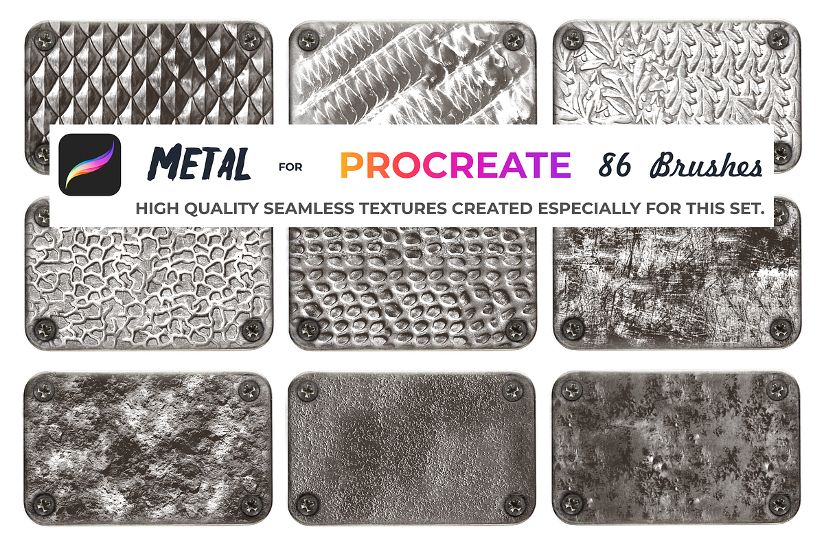 Metal brushes for Procreate, a Brush Add-On by Graphics Resources (Photo 11 of 15)
