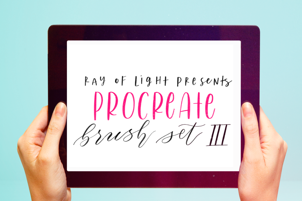 Procreate Lettering Brushes Set #3, a Brush Add-On by Ray of Light Design (Photo 1 of 3)