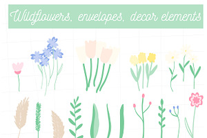 Spring Wildflowers Cards Creator