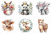 Boho Baby Clipart Bundle Boho Animal, an Illustration by DreamPrint404 (Thumbnail 2 of 5)