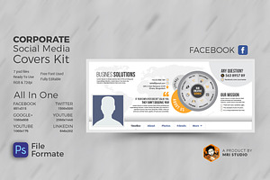 Corporate Social Media Covers Kit