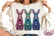 Elegant Floral Easter Bunnies PNG, an Illustration by Daily.Designs (Thumbnail 3 of 5)