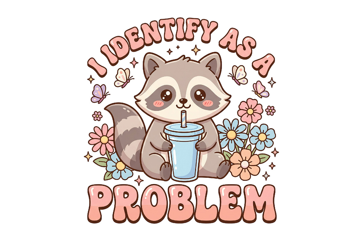 Funny Raccoon Identify As a Problem, a Seasonal Illustration by CraftArtStudio (Photo 1 of 4)