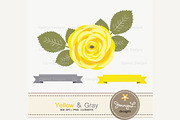 Yellow and Gray Digital Paper, a Pattern Graphic by JennyL Designs (Thumbnail 2 of 3)