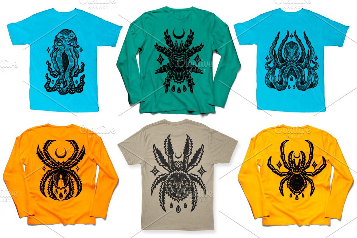 100 Tattoo-Style Tee Designs, an Object Illustration by Design by sebrodbrick (Photo 20 of 34)