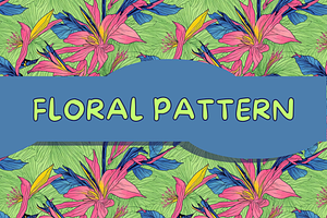 Floral Seamless Pattern Set