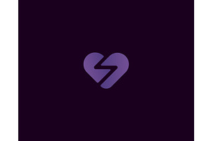 A heart and a lightning logo, a Templates & Theme by Himalia1