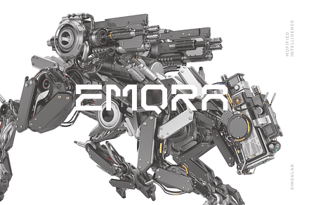 EMQRA Scifi Futuristic Font, a Font by baqoos