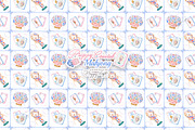 Preppy Coastal Mahjong Clipart, a Decorative Illustration by TheHappyGiftArt (Thumbnail 6 of 12)