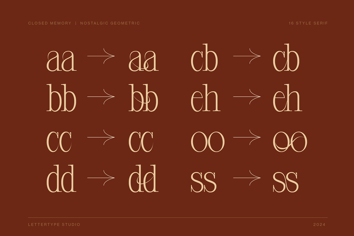 Closed Memory Nostalgic Editorial, a Serif Font by Lettertype Studio (Photo 7 of 16)