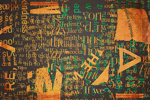 Text Collage Photoshop Brushes