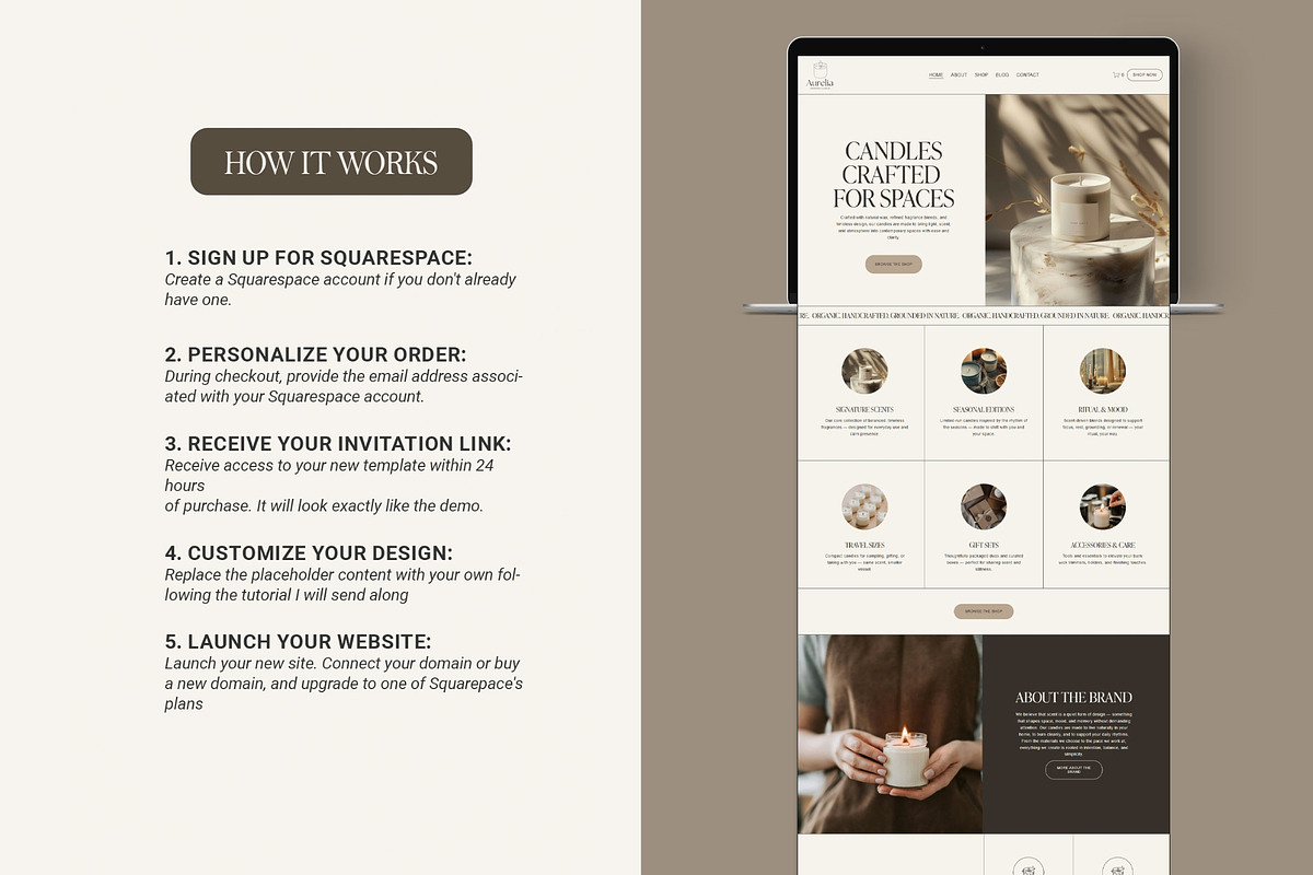 Ecommerce Squarespace 7.1 website, a Squarespace Template by 3.14&Co (Photo 9 of 11)