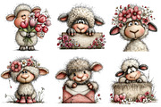 Whimsical Easter Sheep Clipart, an Illustration by Dream Creation (Thumbnail 5 of 6)