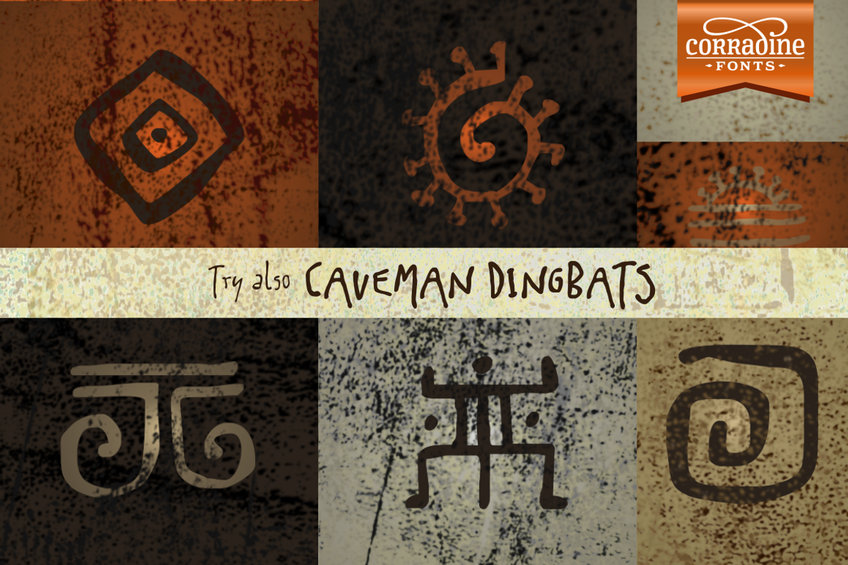 Caveman, a Font by Corradine Fonts (Photo 4 of 4)