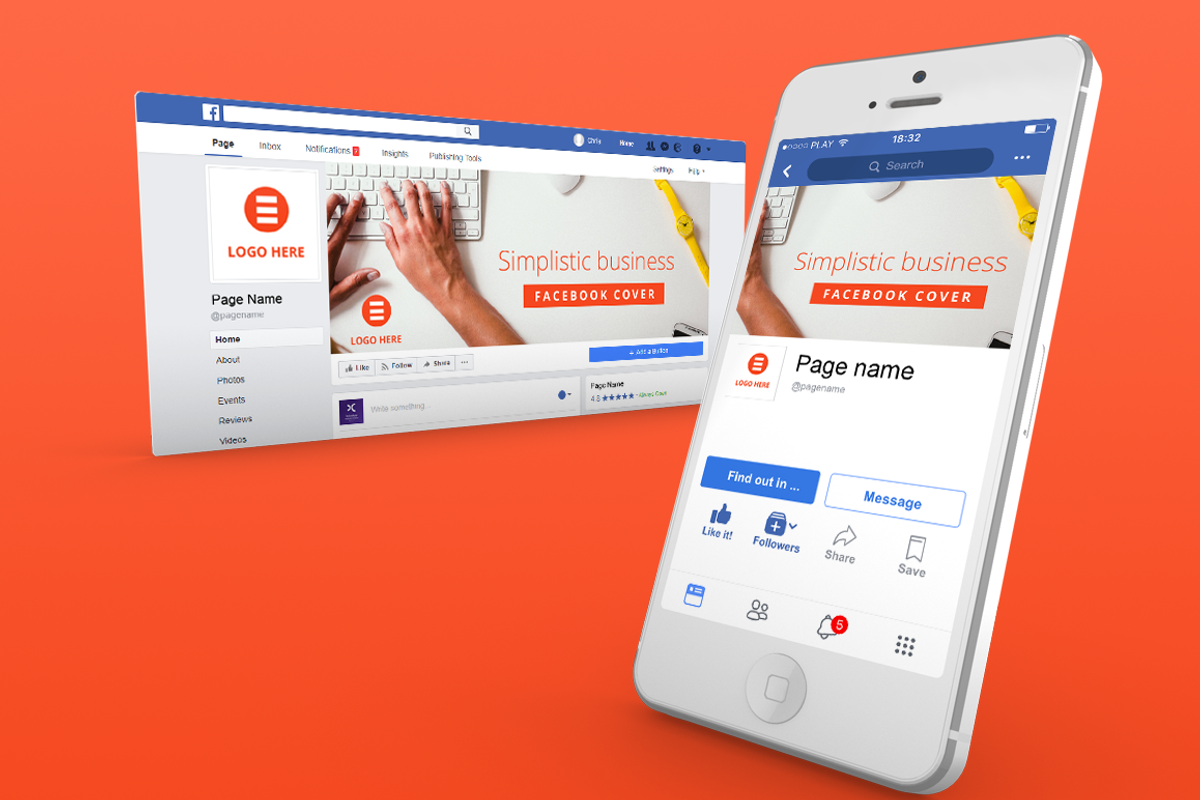 Simple Business Facebook Cover, a Social Media Template by NeptuneDesign (Photo 1 of 4)