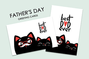 Father`s day greeting card