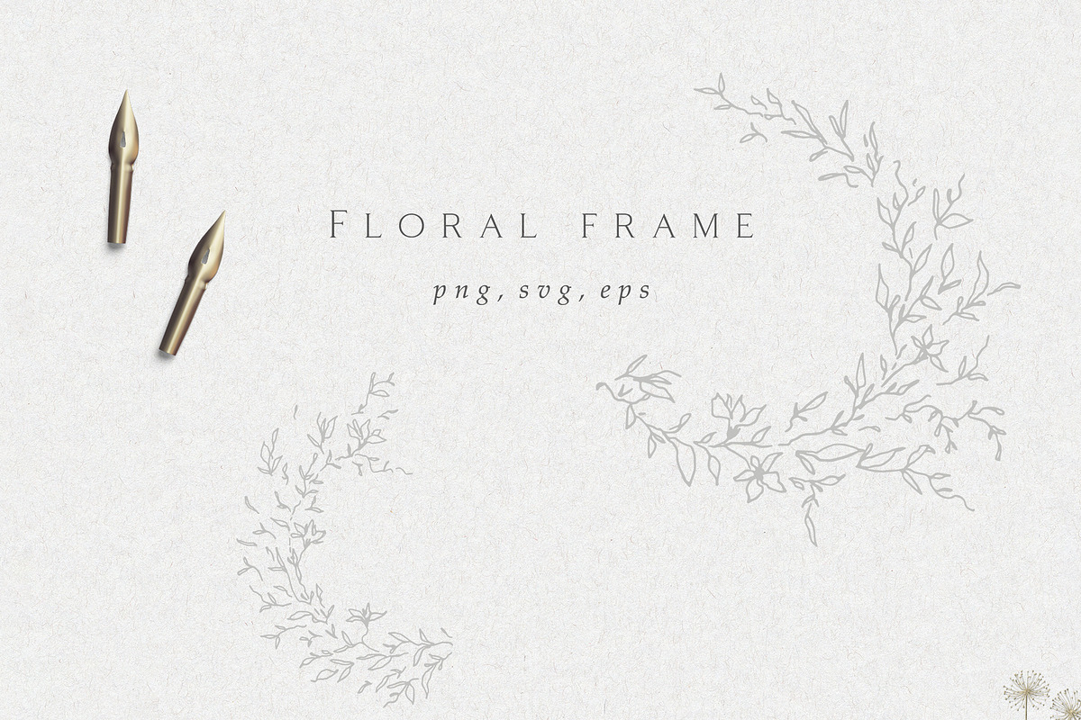 Floral wreath Wedding Flowers crest, an Illustration by Summer Nightingale Art (Photo 6 of 7)