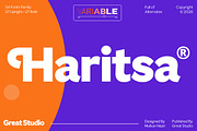 Haritsa Sans - 54 Fonts + Variable, a Sans Serif Font by Mulkan Nazir (Thumbnail 1 of 16)
