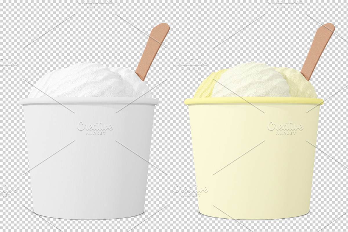 Ice cream cup mockup, a Cups & Container Mockup by NatalyaZelenova (Photo 4 of 5)