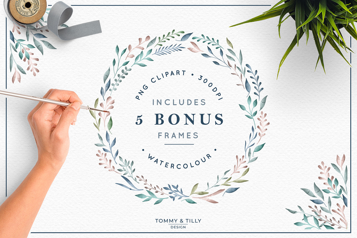 The Foliage Bundle | Watercolour PNG, an Illustration by Tommy & Tilly Design (Photo 4 of 5)