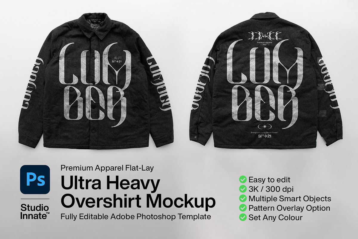 Lumber - Overshirt Mockup, a Hoody Mockup by Studio Innate (Photo 1 of 6)