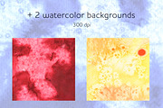 Colorful watercolor flowers clipart, a Decorative Illustration by AnastasiaWatercolor (Thumbnail 6 of 7)