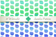 Seamless Watercolor Patterns #2, a Pattern Graphic by Patternalized (Thumbnail 1 of 4)