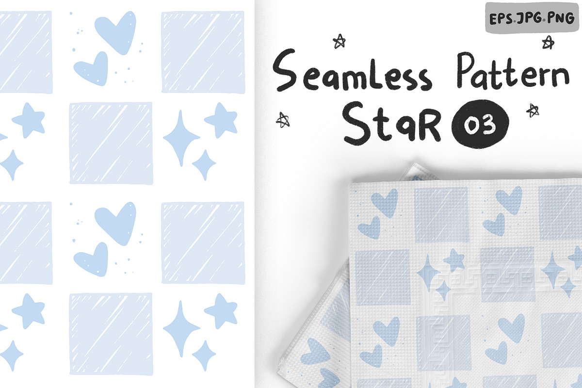 Star seamless pattern Vol 03, a Pattern Graphic by RizkaNurfazrina (Photo 1 of 6)