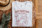 Just Resting My Eyes Cat PNG, Funny, an Illustration by SharpMarketplace (Thumbnail 5 of 9)