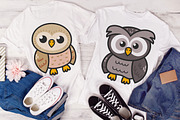 Cute Owls Cartoon animals clipart, an Animal Illustration by Noey smiley (Thumbnail 4 of 5)