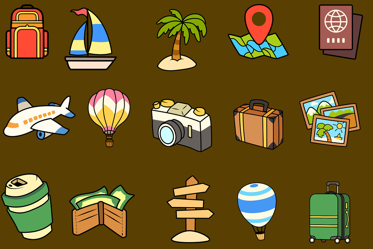 Traveling Illustration Pack, an Illustration by baii09 (Photo 2 of 2)