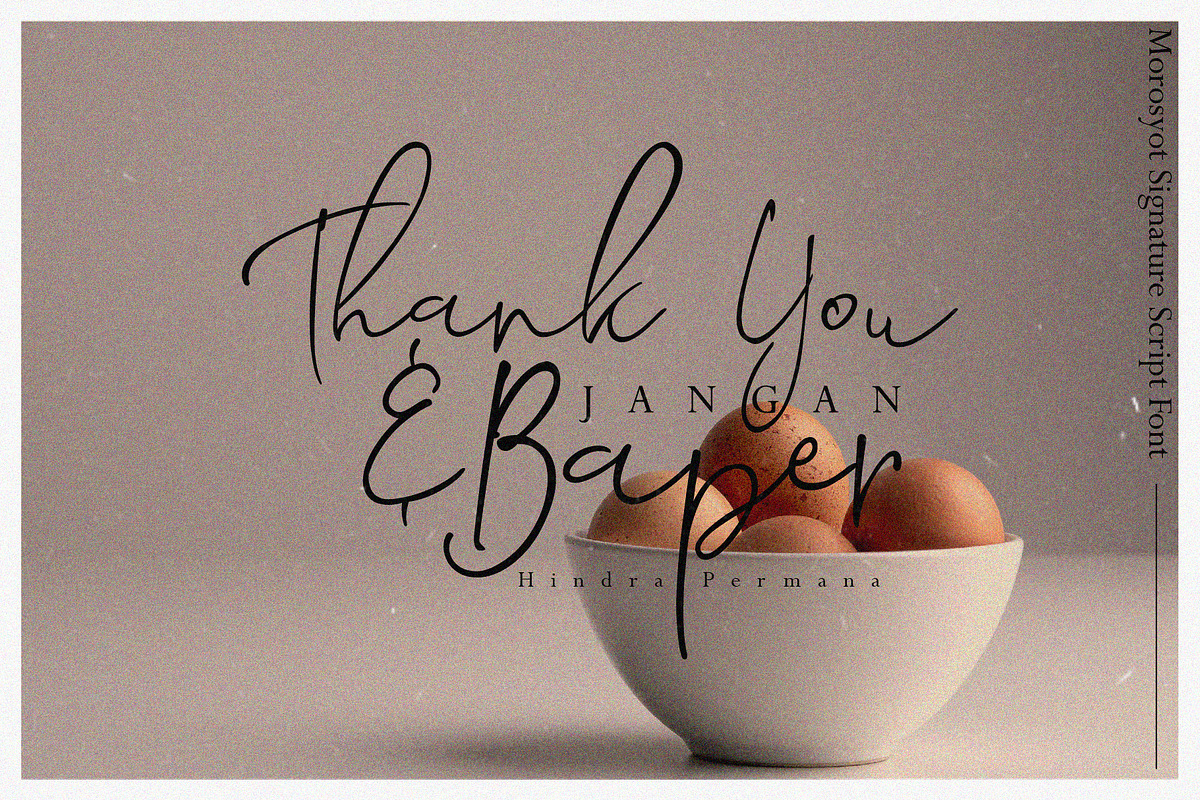 Morosyot Signature Script Font, a Script Font by ndroadv (Photo 12 of 12)