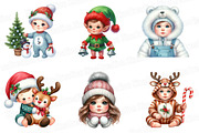 Christmas Babies Cliparts Bundle, an Illustration by SinaCreation (Thumbnail 5 of 7)