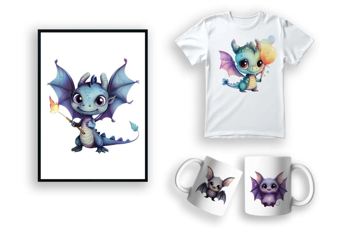 Cute Halloween Animals Sublimation, a Decorative Illustration by Moon Studio (Photo 2 of 4)