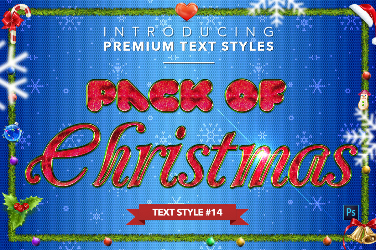 Christmas Pack #2 - Text Styles, a Layer Style Add-On by Jonas Stensgaard (Photo 15 of 23)
