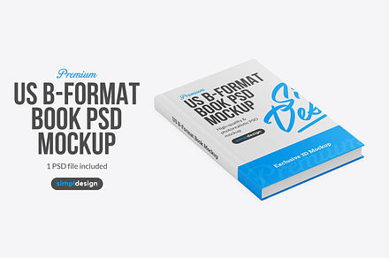 US B-Format Book Mockup