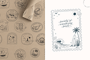 Tropical Vector Stamps & Frames, an Object Graphic by Nutalin Art (Thumbnail 5 of 11)