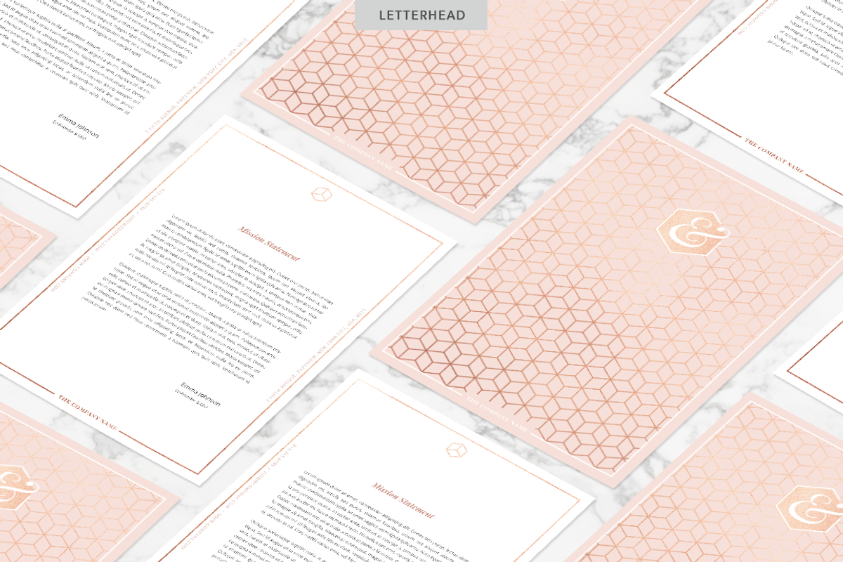 ROSE GOLD | Identity Kit, a Stationery Template by Marigold Studios (Photo 5 of 7)