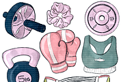 Gym Fitness Sport Clipart PNG, a Sport Illustration by Lenninator Digital (Thumbnail 5 of 8)