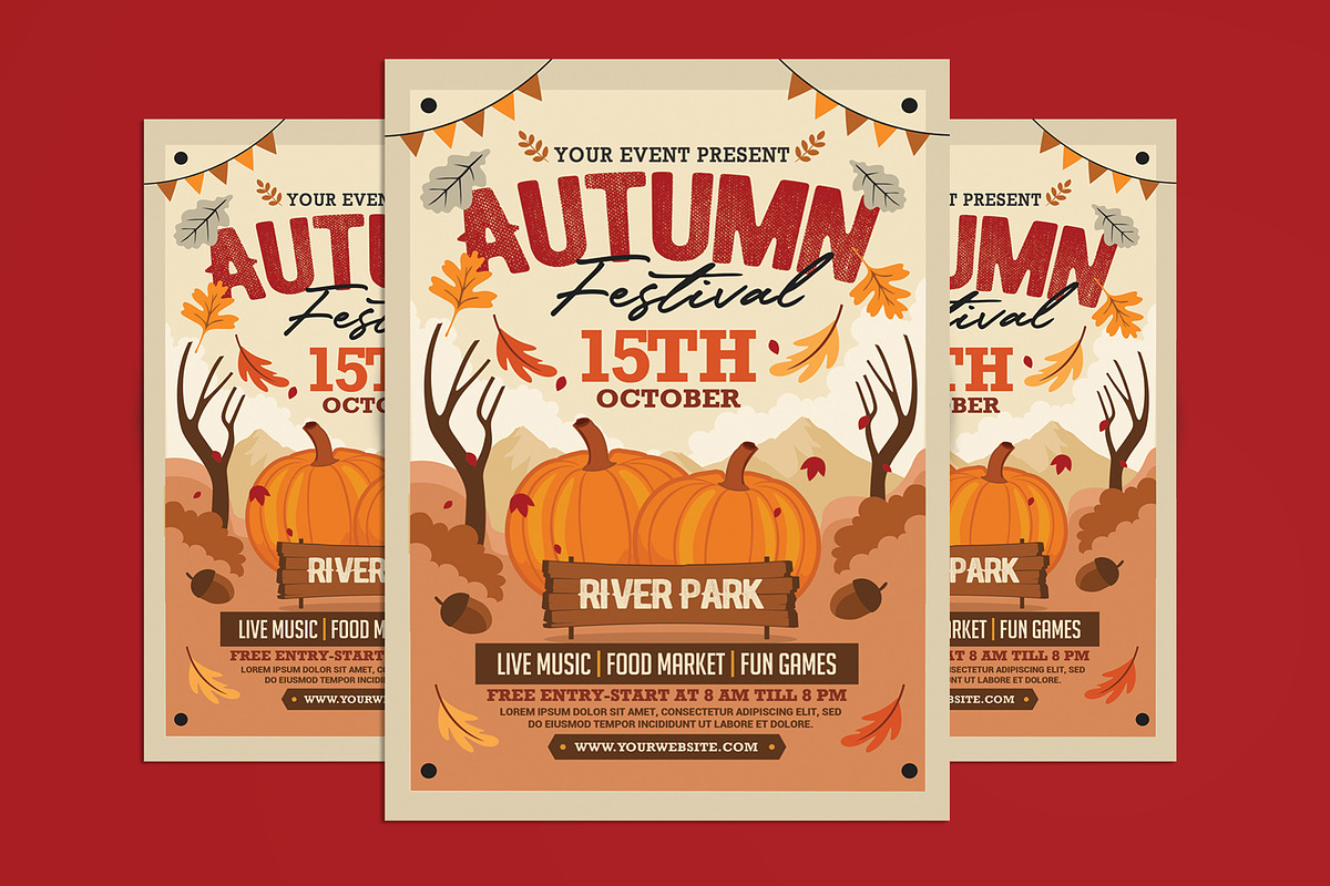 Autumn Fall Festival Flyer, a Flyer Template by Muhamad Iqbal hidayat (Photo 1 of 4)