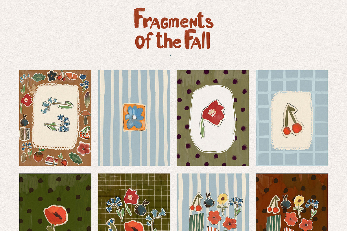 Fall Cottagecore Frames Backgrounds, a Decorative Illustration by whiteheartdesign (Photo 17 of 22)