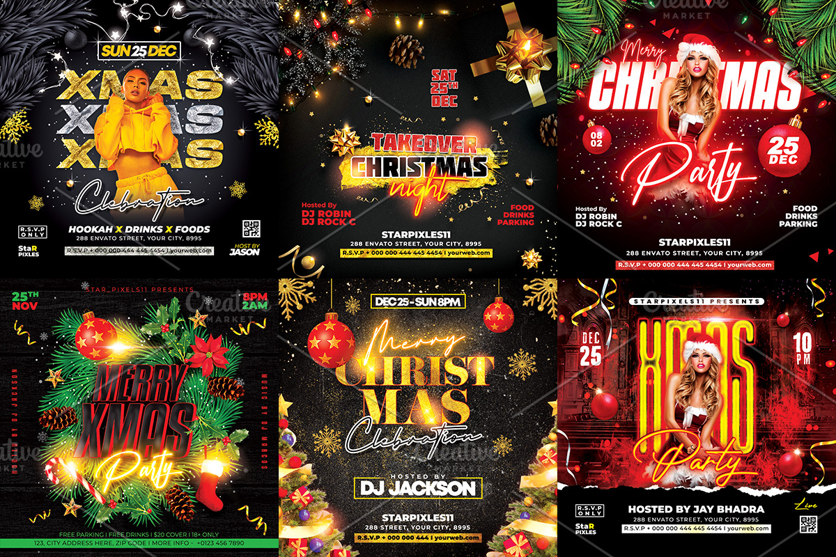 06 Christmas Flyer Bundle, a Flyer Template by StarPixles11 (Photo 8 of 8)