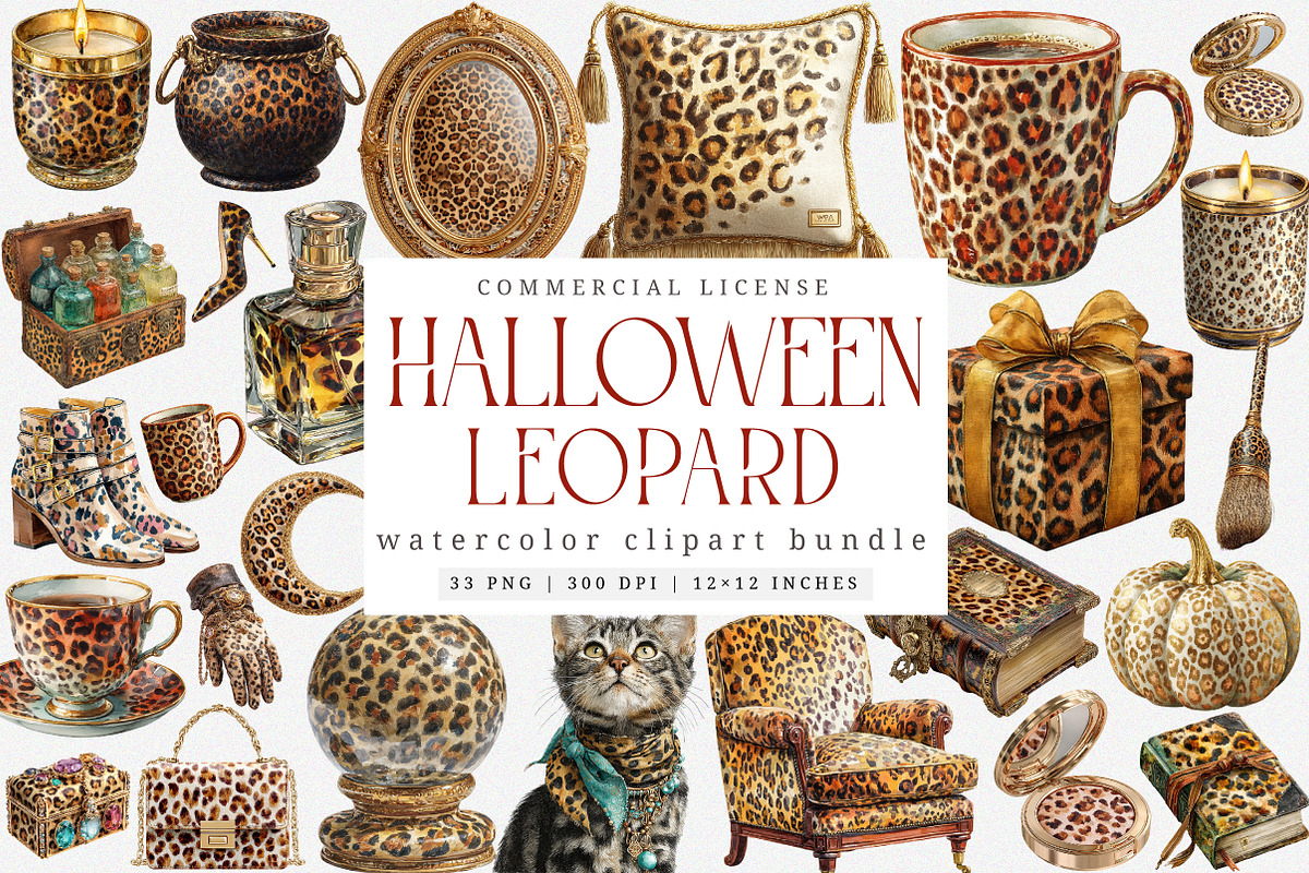 Leopard Print Halloween PNG, an Illustration by SinaCreation (Photo 1 of 7)