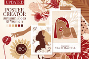 Poster Creator. Autumn Flora & Women, an Object Graphic by Julie&Taily (Thumbnail 1 of 27)