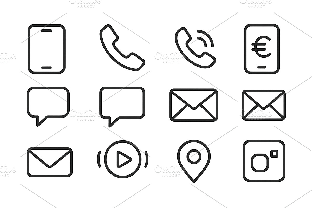 Collection of web icons for, a Technology Illustration by ZinetroN