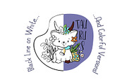 Zodiac Sign Cute Cat Vector Stickers, an Animal Illustration by RabbitAndPencil (Thumbnail 2 of 3)