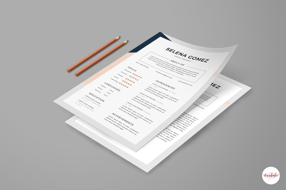 Elegant CV Template, a Resume Template by Emaholic Template (Photo 4 of 5)