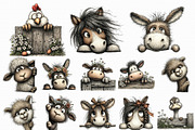 Peeking Farm Animals Clipart PNG Bun, an Illustration by Libby Wishes (Thumbnail 3 of 4)
