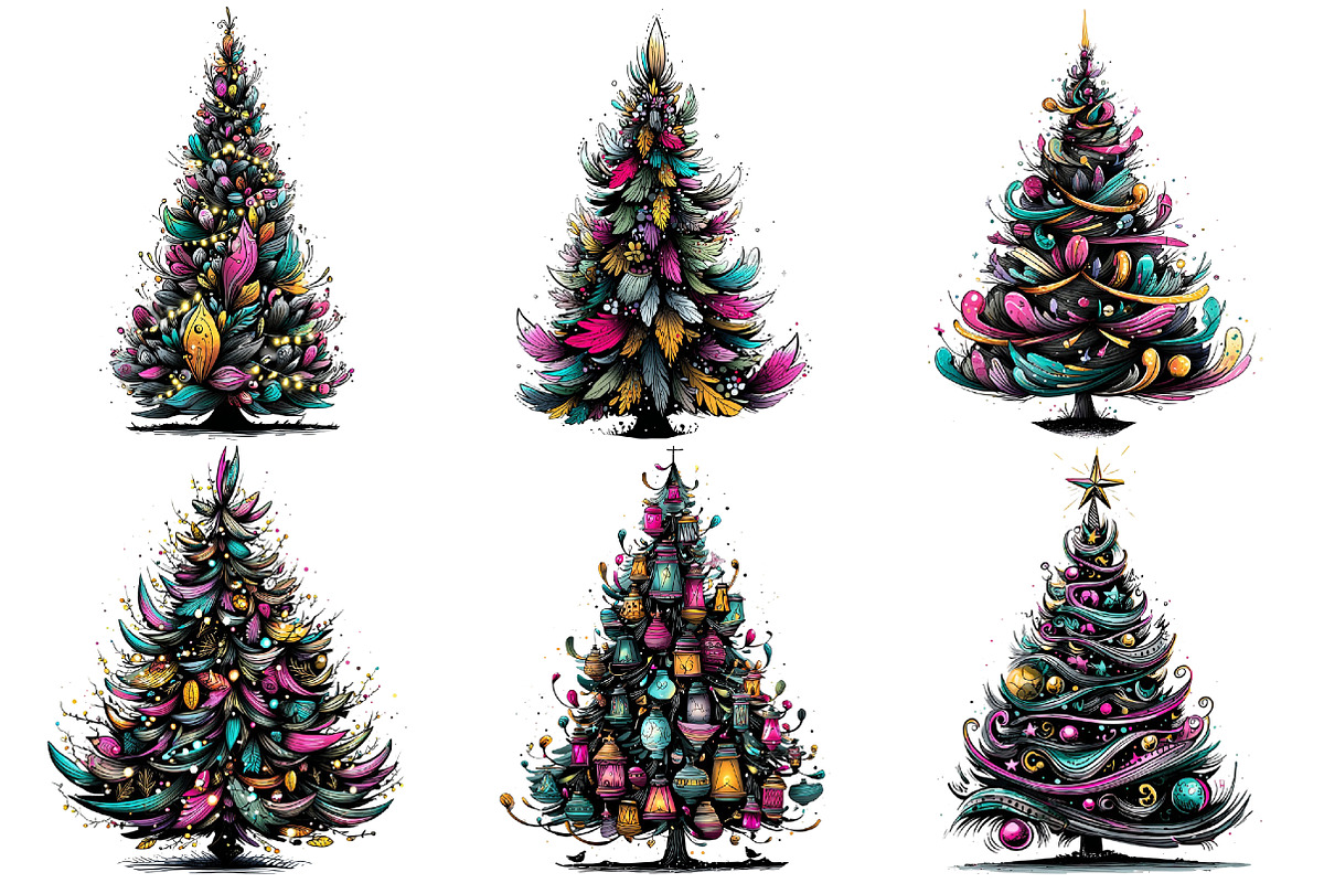 Christmas Tree Clipart, an Illustration by Pixels.Craft (Photo 6 of 6)
